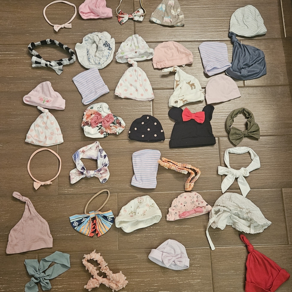 Assorted Baby Headbands and Hats